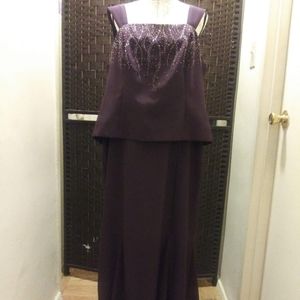 David's bridal dark purple bridesmaids dress